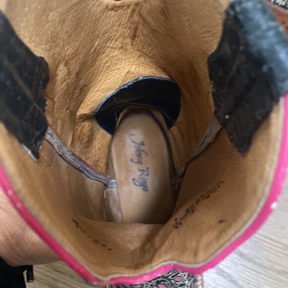 Johnny Ringo Western Boots Square Toe Size 7 - Picture 9 of 11